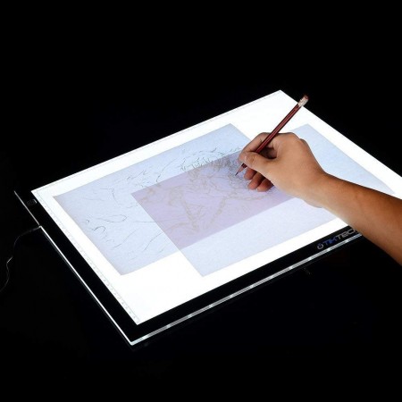 Meidong A4 Ultra-thin Portable LED Light Box Tracer USB Power Cable Dimmable Brightness LED Artcraft Tracing Light Box Light Pad for Artists Drawing Sketching Animation Stencilling X-rayViewing